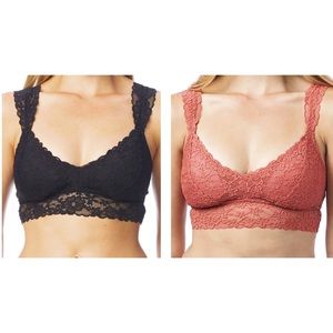 No Boundaries Women’s Black & Red Lace Convertible Bralette Bundle sz: M